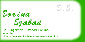 dorina szabad business card